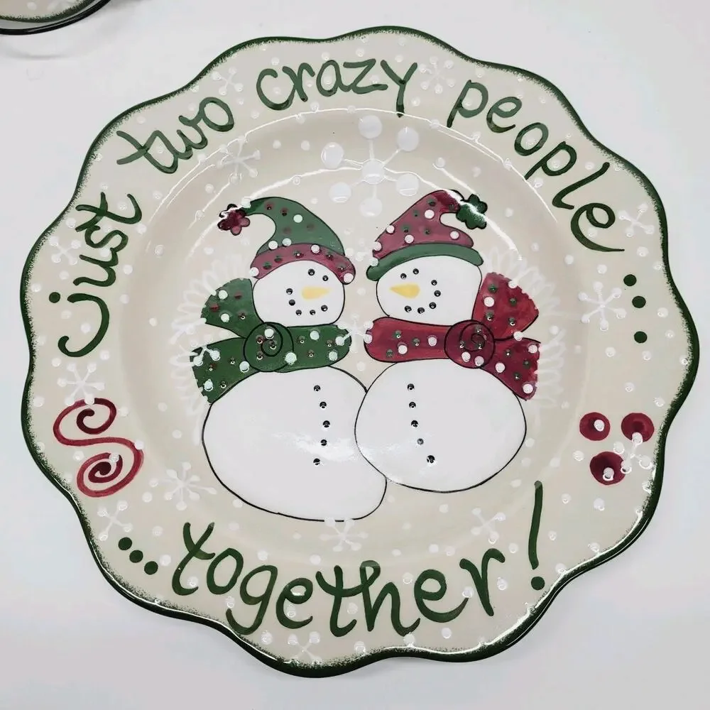 3 PC Set EXPRESSLY YOURS Serving Platter Plate & Bowl Vintage Christmas Pottery